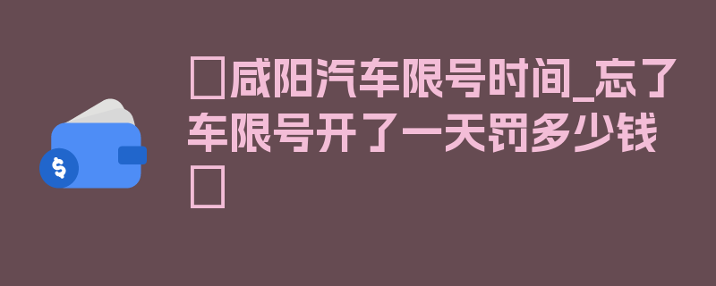 〖咸阳汽车限号时间_忘了车限号开了一天罚多少钱〗