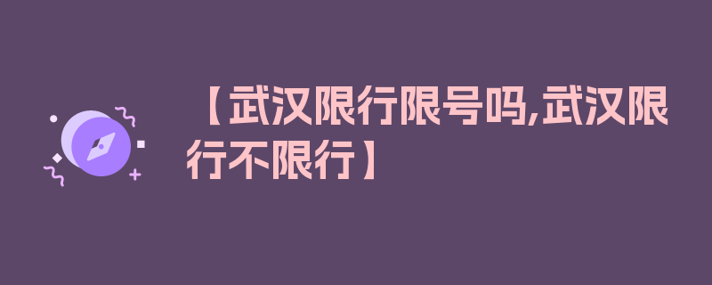 【武汉限行限号吗,武汉限行不限行】