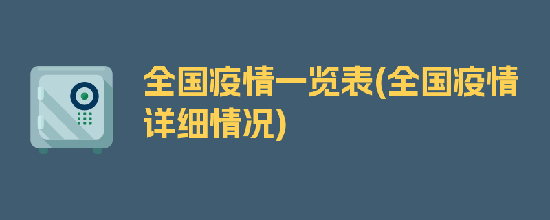 全国疫情一览表(全国疫情详细情况)