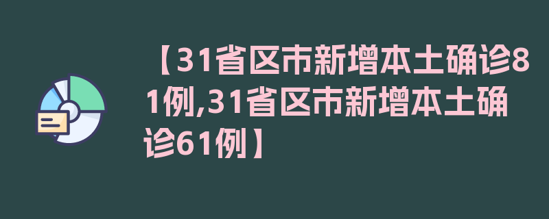 【31省区市新增本土确诊81例,31省区市新增本土确诊61例】