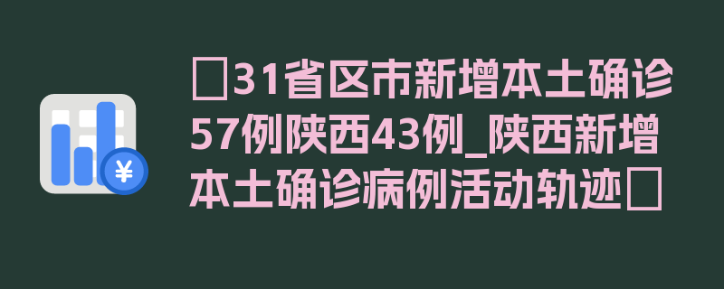 〖31省区市新增本土确诊57例陕西43例_陕西新增本土确诊病例活动轨迹〗