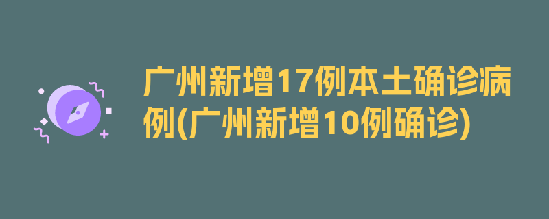 广州新增17例本土确诊病例(广州新增10例确诊)