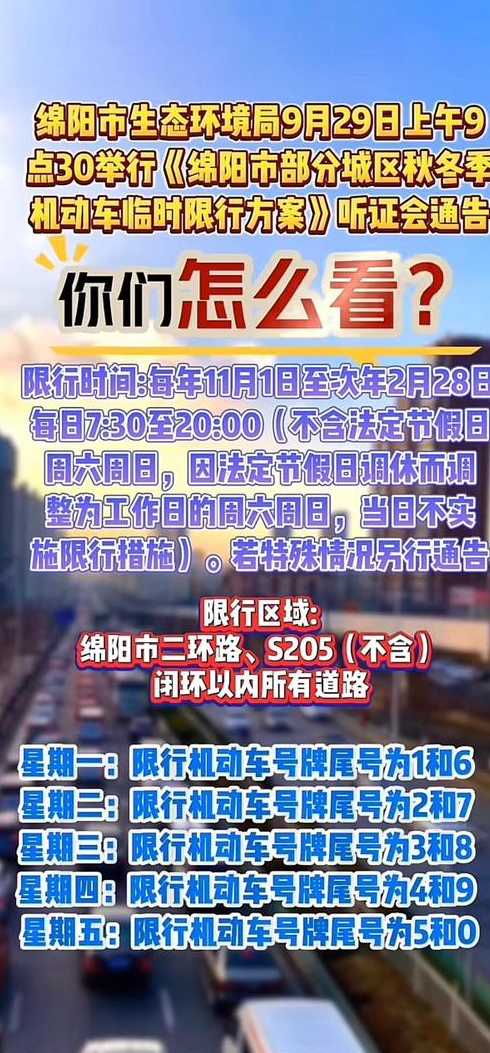 绵阳市车辆限行最新规定