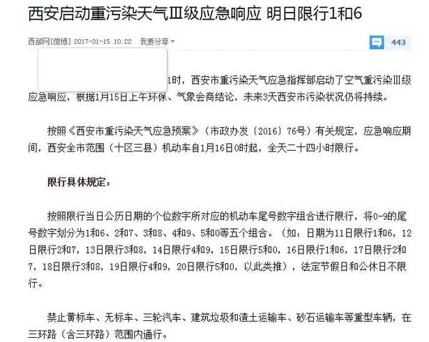 陕西西安限行忘记了开一天罚款多少?请问一下忘了限号把车开