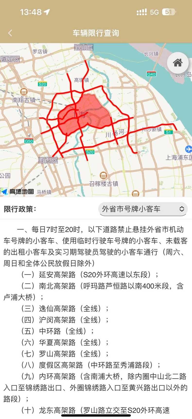 上海限行时间和范围