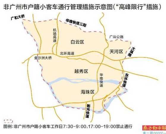 广州市内汽车限行是如何规定的?