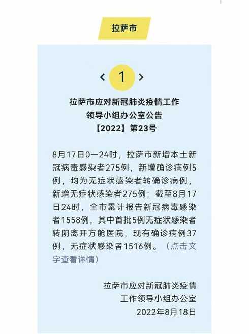 拉萨疫情最新消息什么时候解封