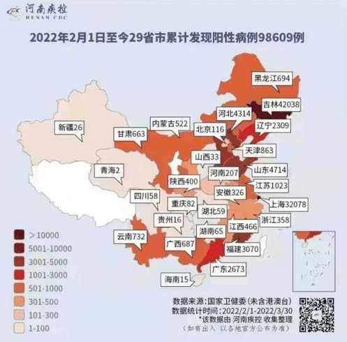 新冠疫情蔓延全国多少省市