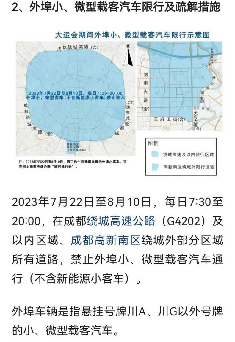 成都外地车牌限行规定