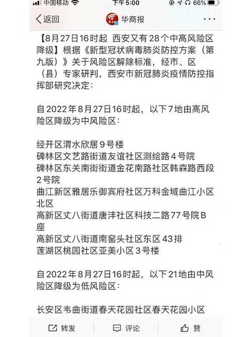 10月19日18时起西安中高风险区有调整中高风险地区最新名单最新西安