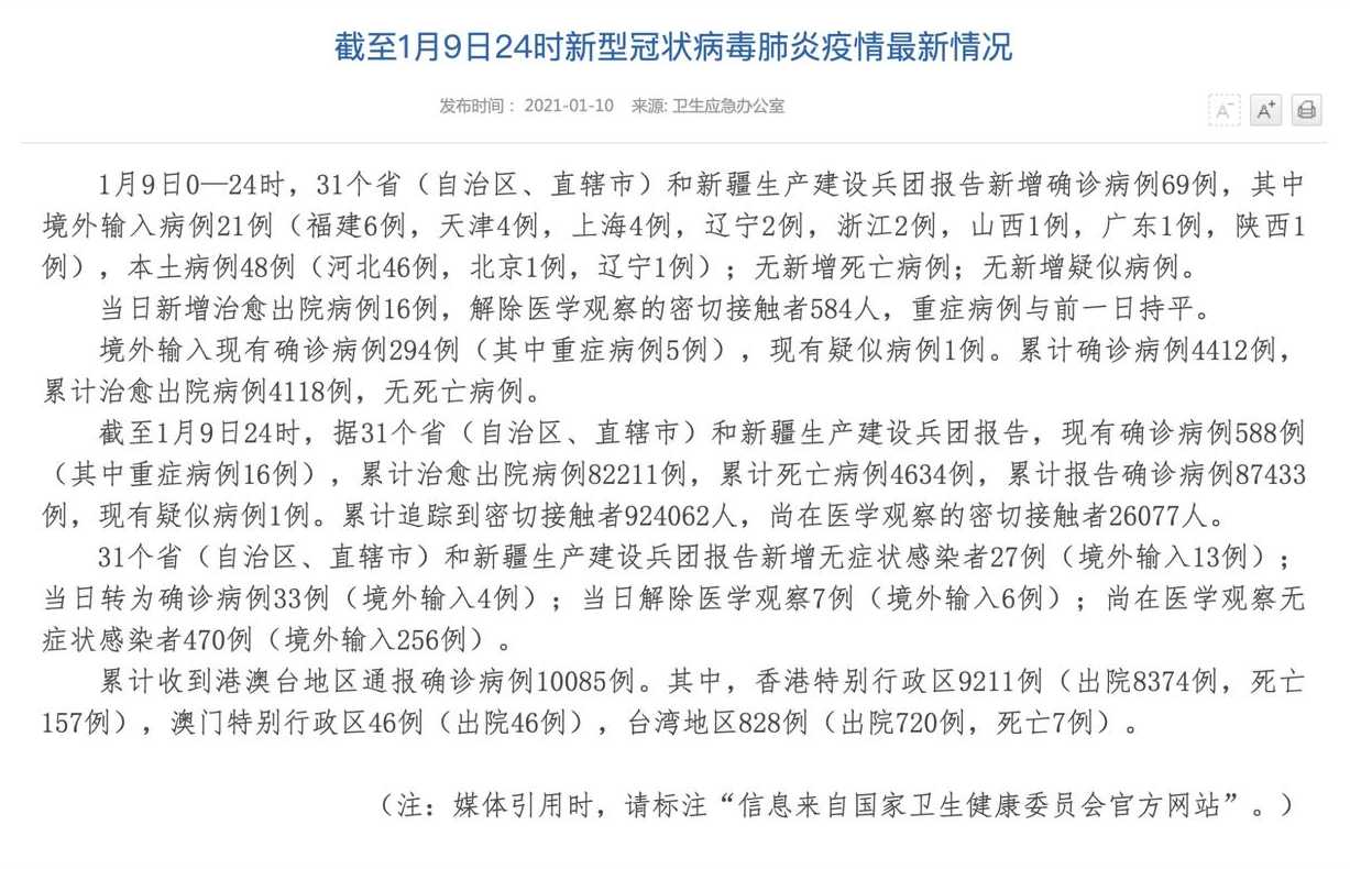 31省份增69例本土确诊病例,这些病例分布在哪些地区?