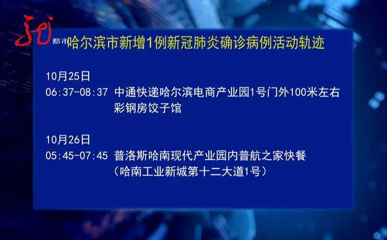 哈尔滨疫情新增病例最新情况哈尔滨疫情新增病例最新情况轨迹