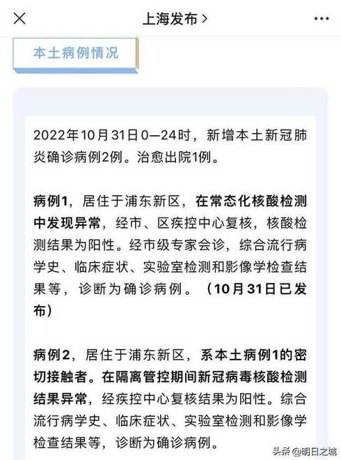 10月31日上海新增病例居住地一览